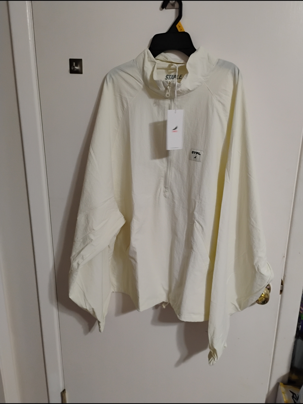 Staple Men’s Cream Half-Zip Pullover Windbreaker